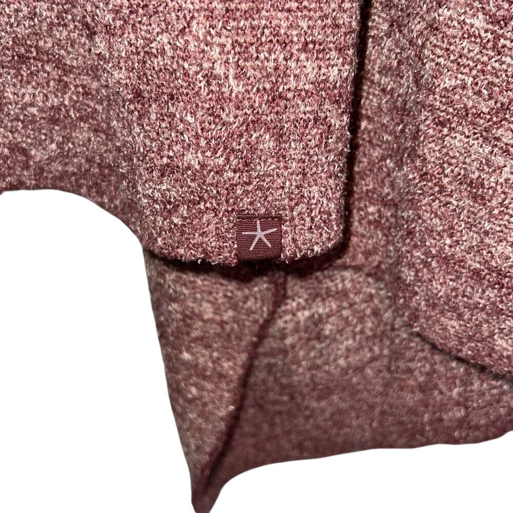 Barefoot Dreams Cozychic Lite Knit Island Wrap Heathered Maroon L/XL Style 903 - Picture 4 of 6